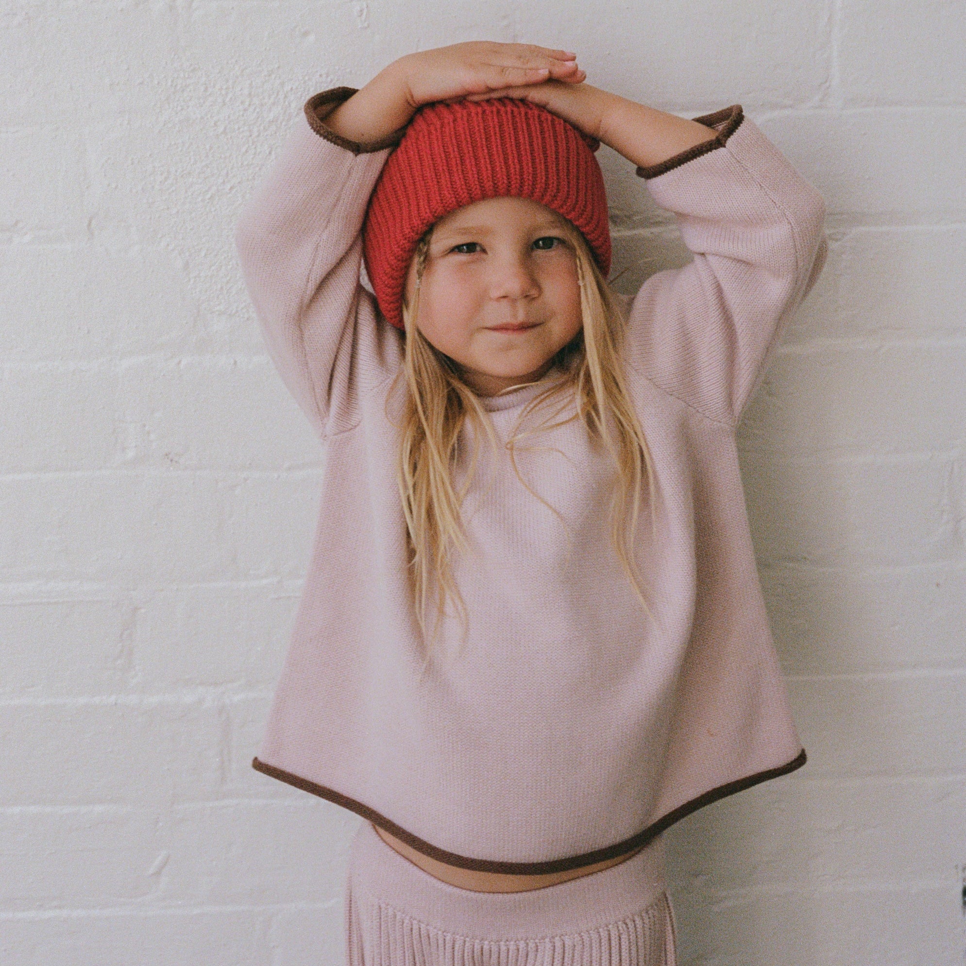 ILLOURA THE LABEL ESSENTIAL KNIT JUMPER: DUSTY PINK