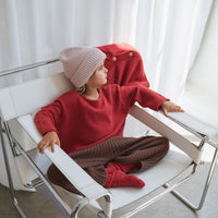 ILLOURA THE LABEL KNIT BEANIE: DUSTY PINK
