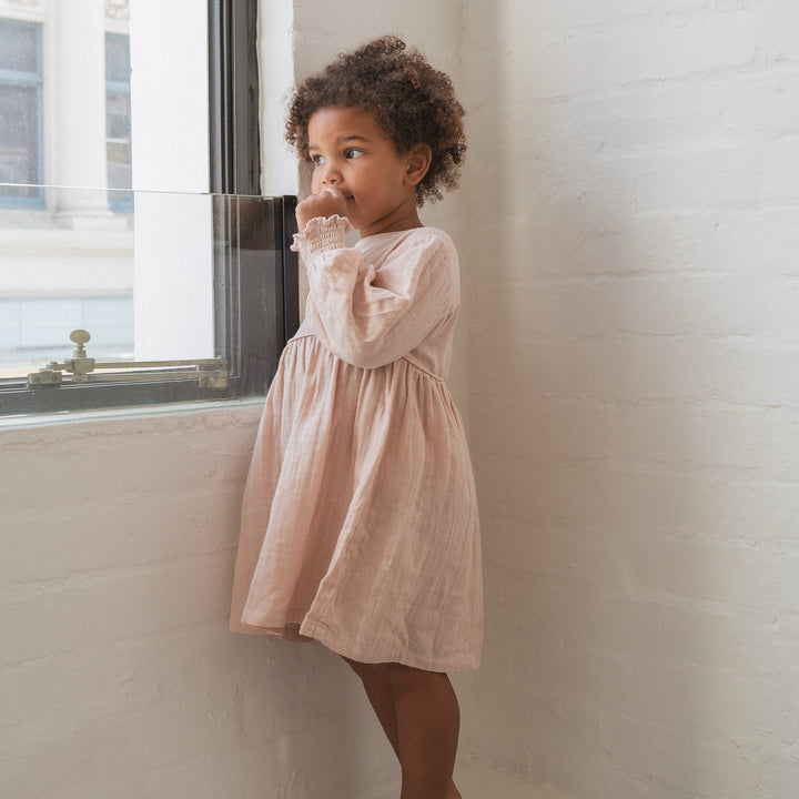 ILLOURA THE LABEL YUMI DRESS: DUSTY PINK