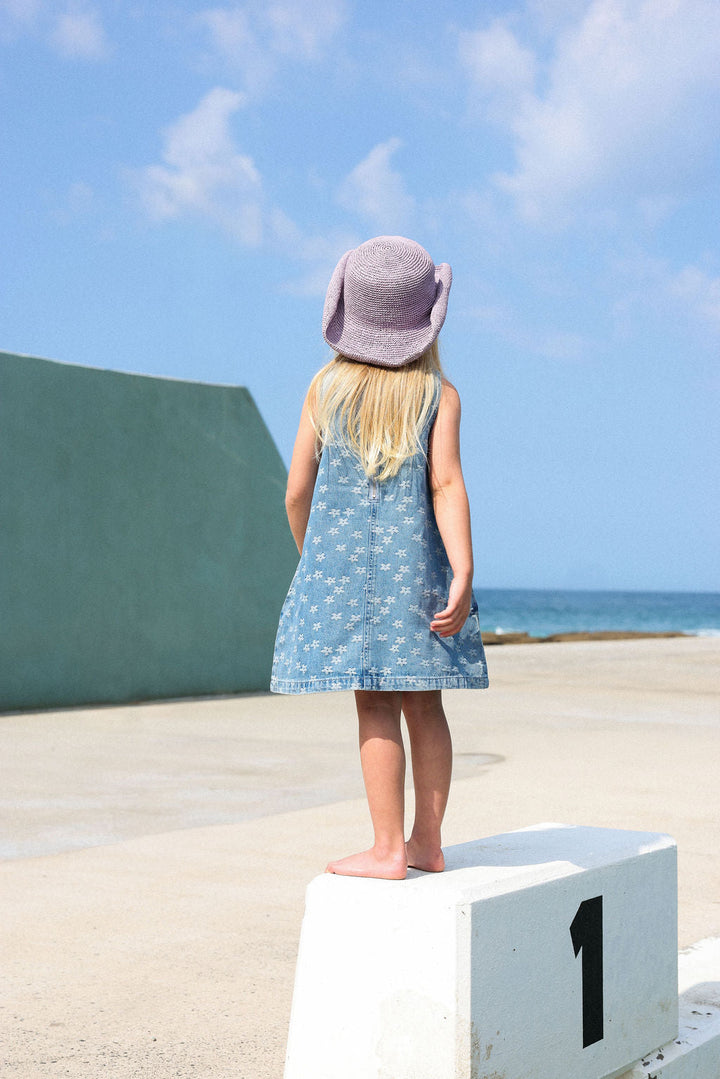GROWN CROCHET ADJUSTABLE HAT, MAUVE