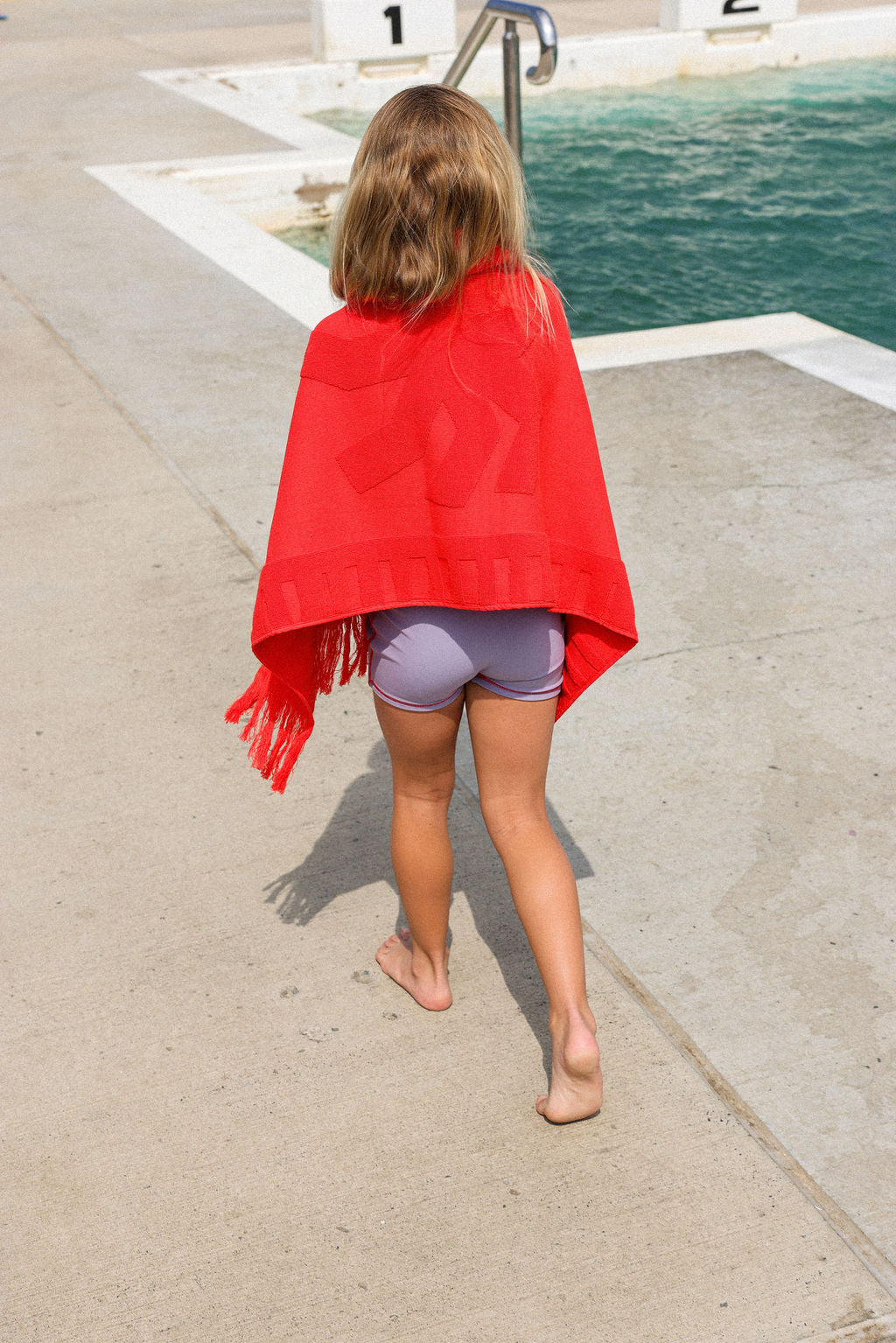 GROWN BUBBLE TERRY TOWELLING BEACH TOWEL, FIESTA