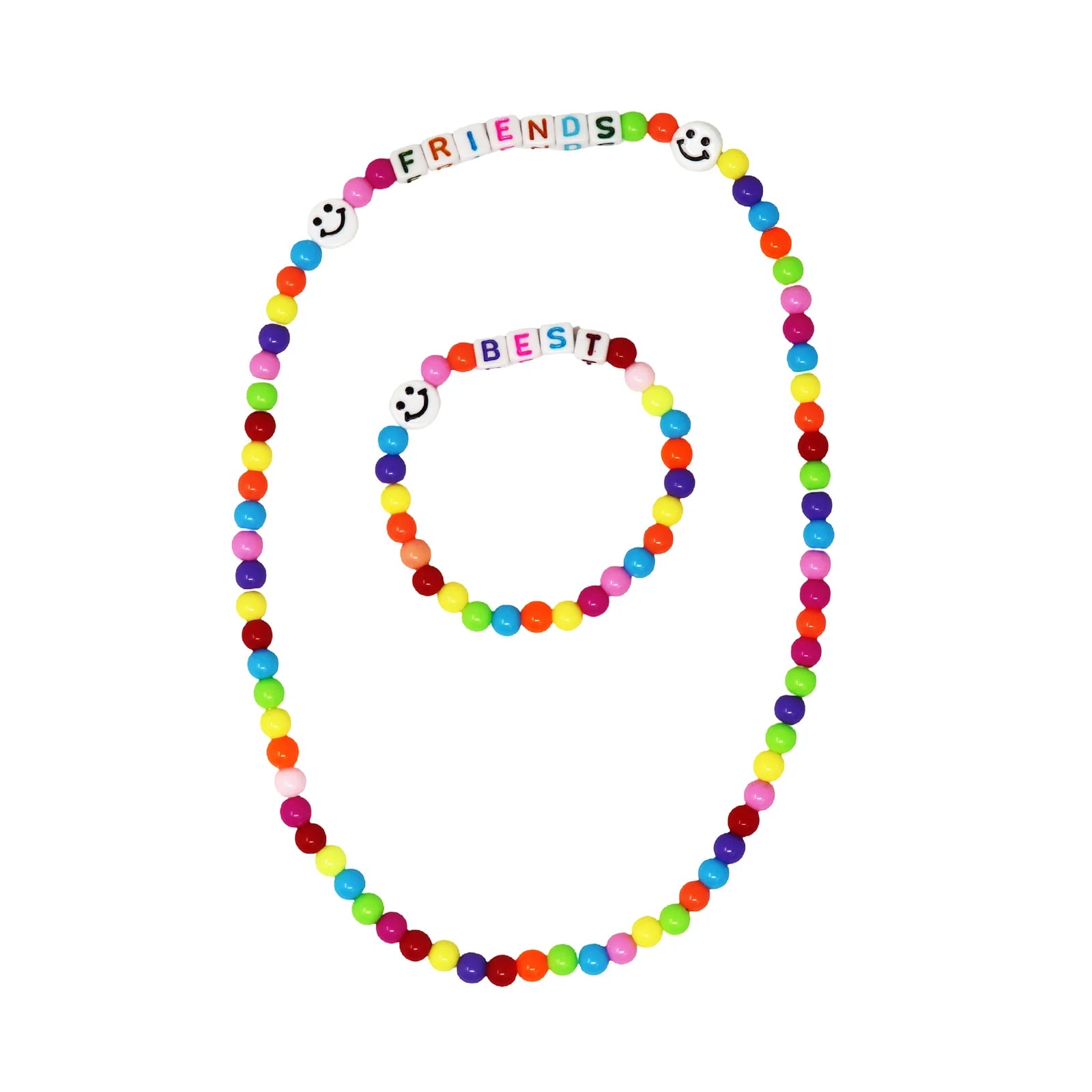 BEST FRIEND LETTER NECKLACE & BRACELET SET