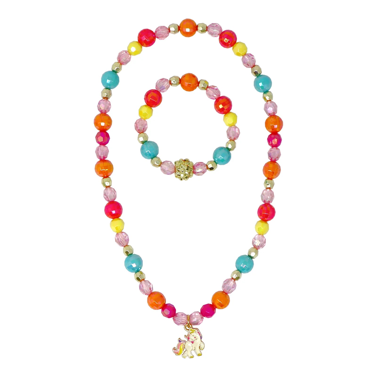 UNICORN RAINBOW CHARM NECKLACE / BRACELET SET