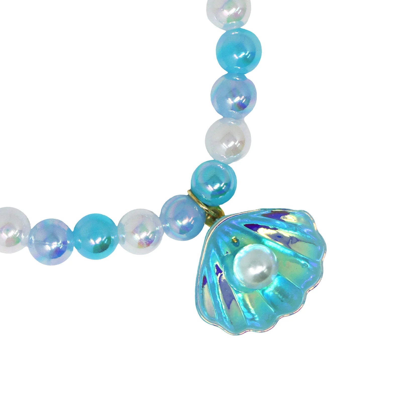 MERMAID SHELL NECKLACE: BLUE
