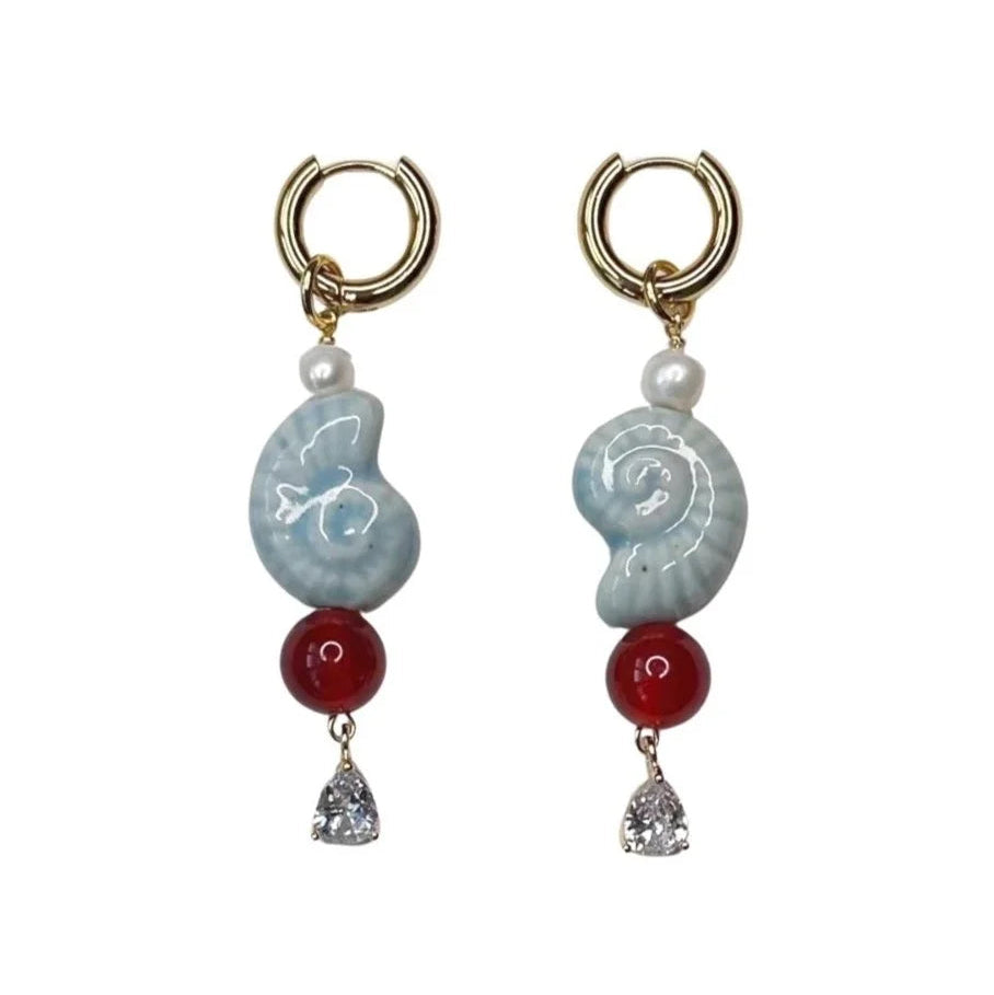 NOTTE WAVE EARRINGS: AZURE