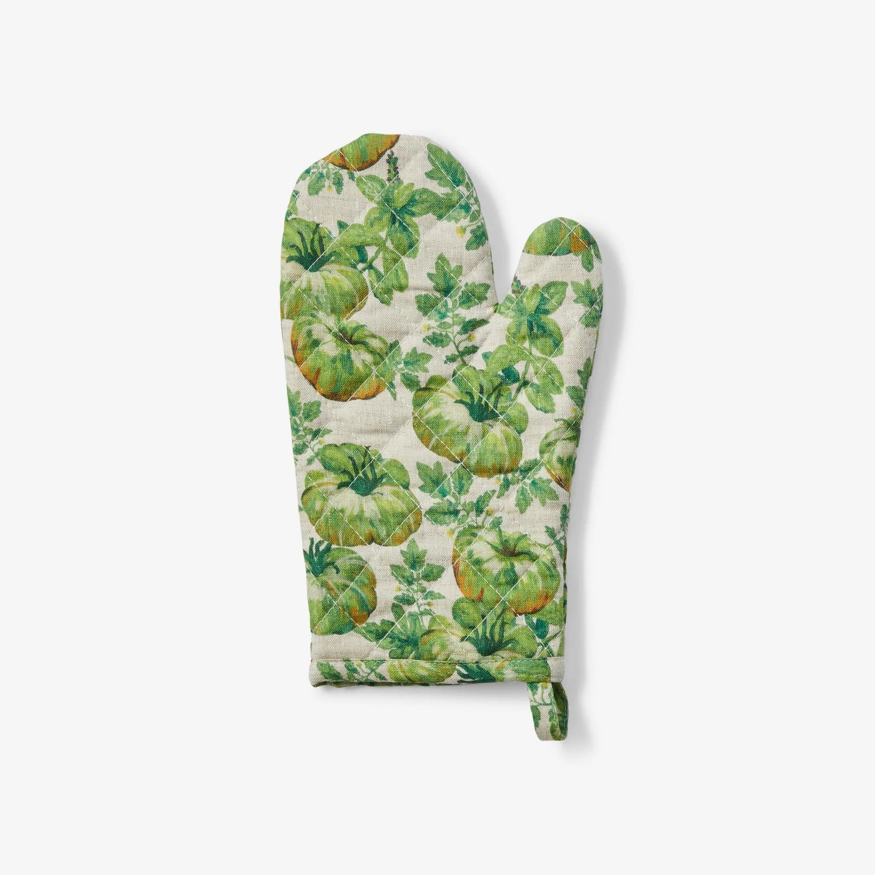 BONNIE AND NEIL LINEN OVEN MITT: HEIRLOOM GREEN