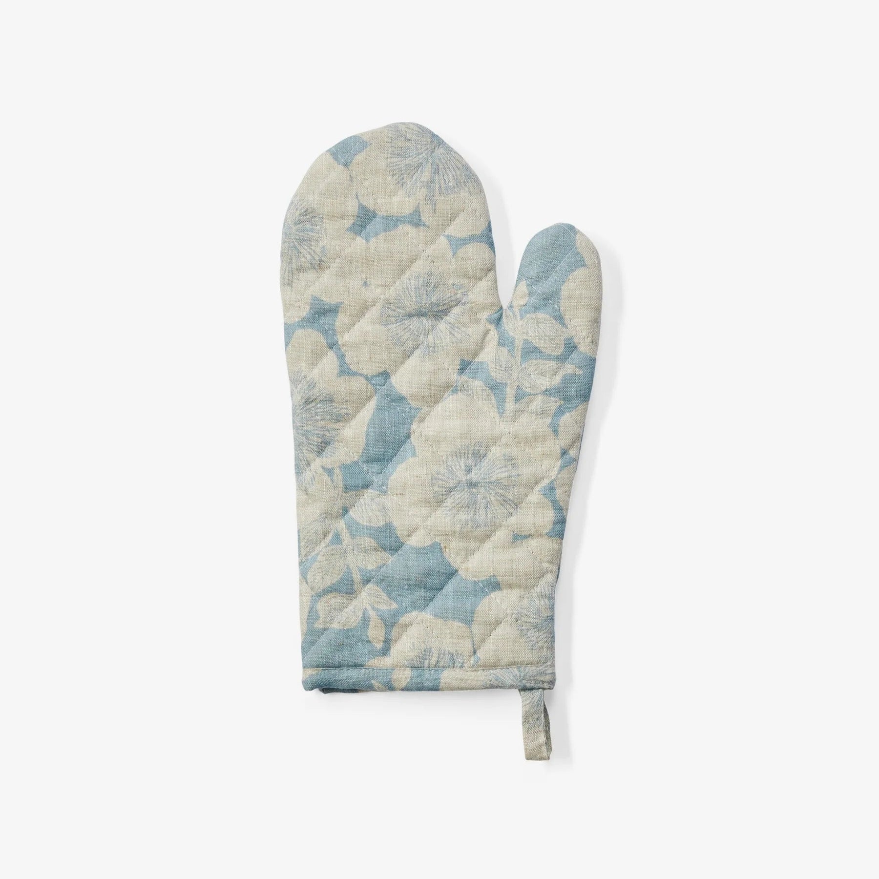 BONNIE AND NEIL LINEN OVEN MITT: JARDIN DOVE