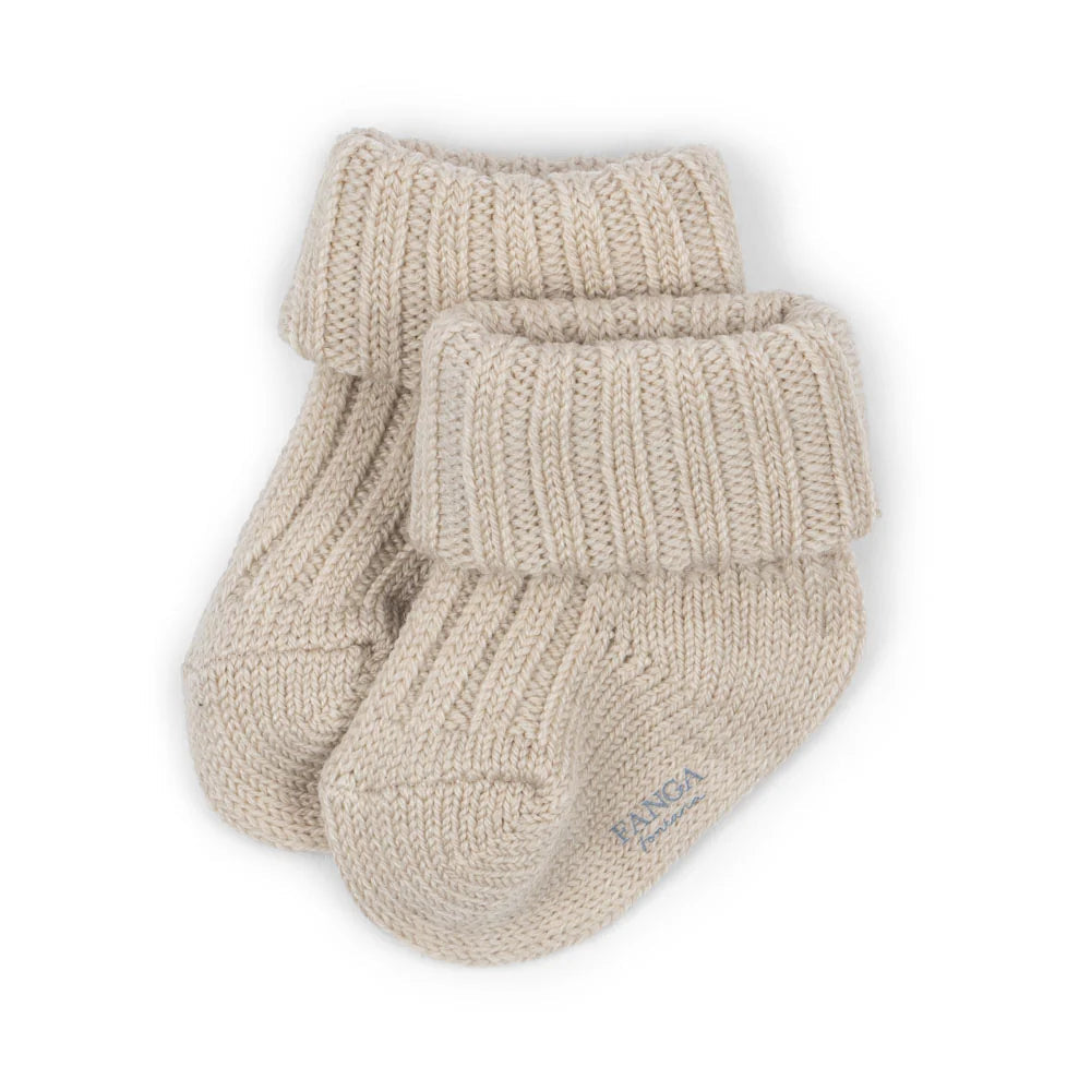 KONGES SLOJD LANA HEAVY KNITTED SOCKS: SAND