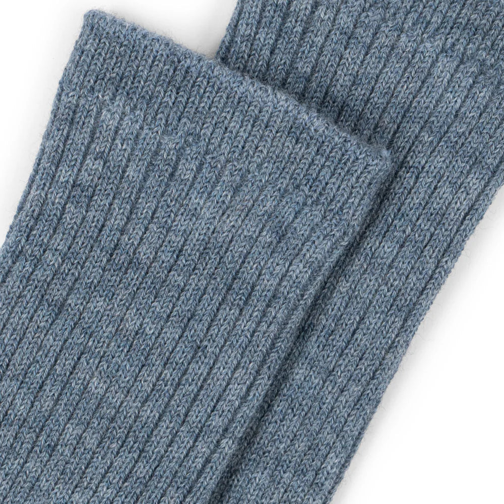 KONGES SLOJD LANA LIGHT KNITTED SOCKS: ASHLEY BLUE