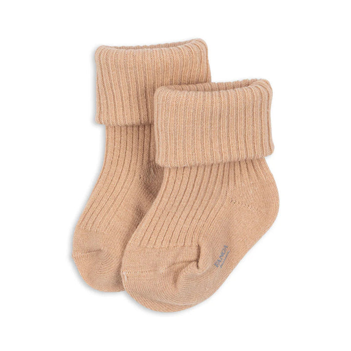 Konges Sløjd Lana Light Knitted Socks Cameo Rose - baby wool socks