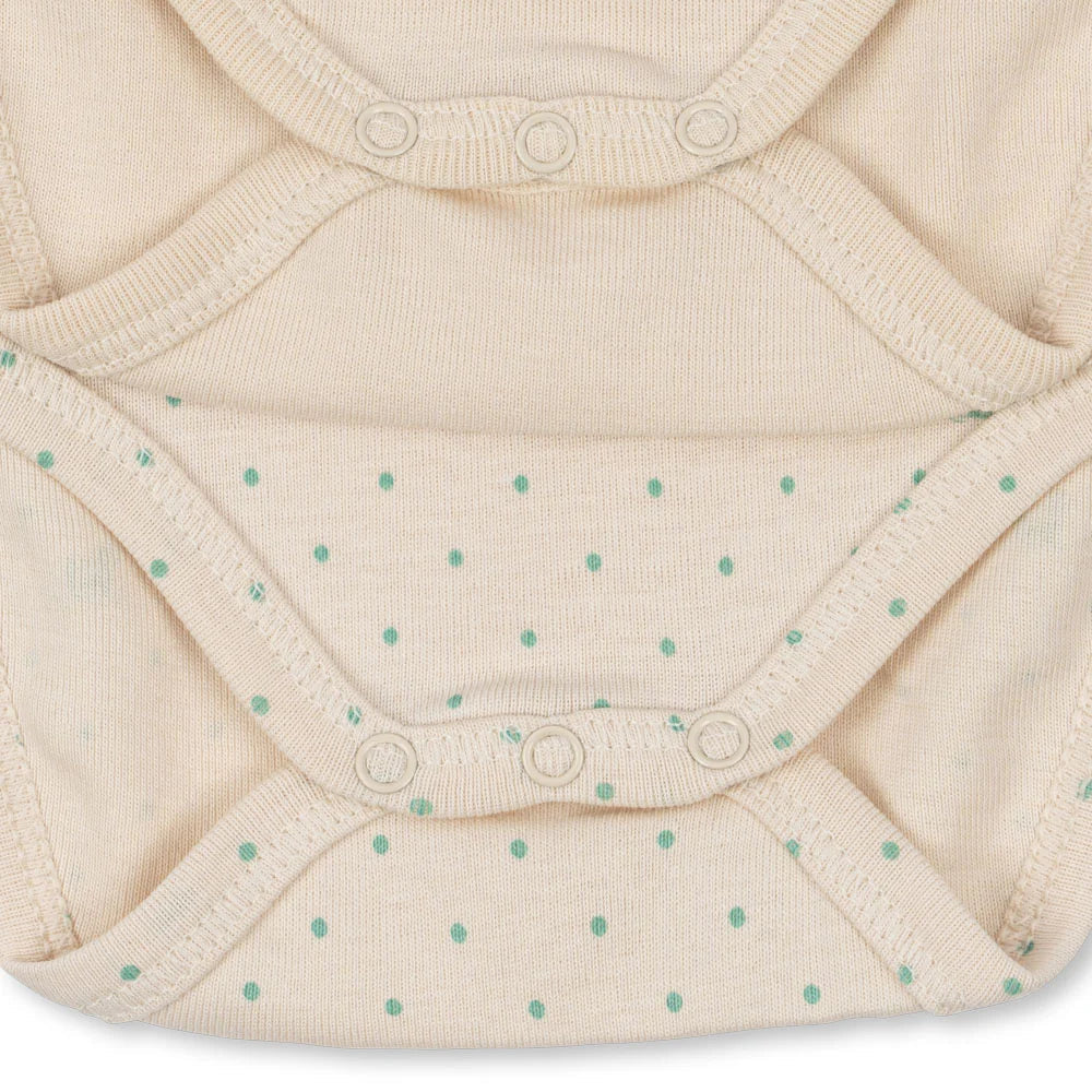 KONGES SLOJD FIO BODYSUIT 2PC: LAGO VERDE/ BUTTERCREAM