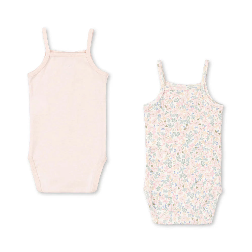 KONGES SLOJD FIO STRAP BODYSUIT 2PC: PRATO FIORE AOP/ CREOLE PINK