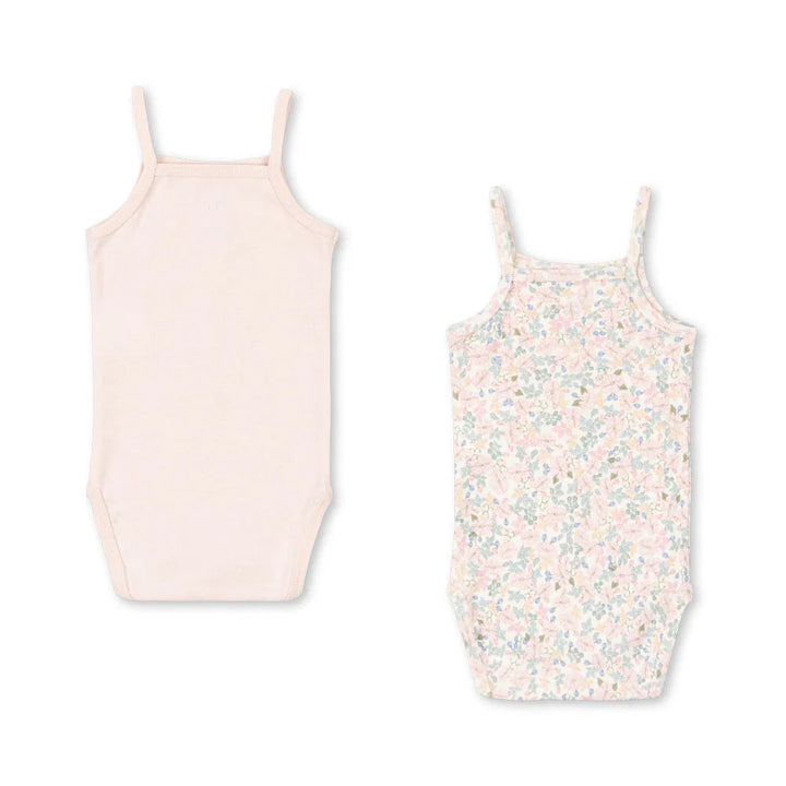 KONGES SLOJD FIO STRAP BODYSUIT 2PC: PRATO FIORE AOP/ CREOLE PINK