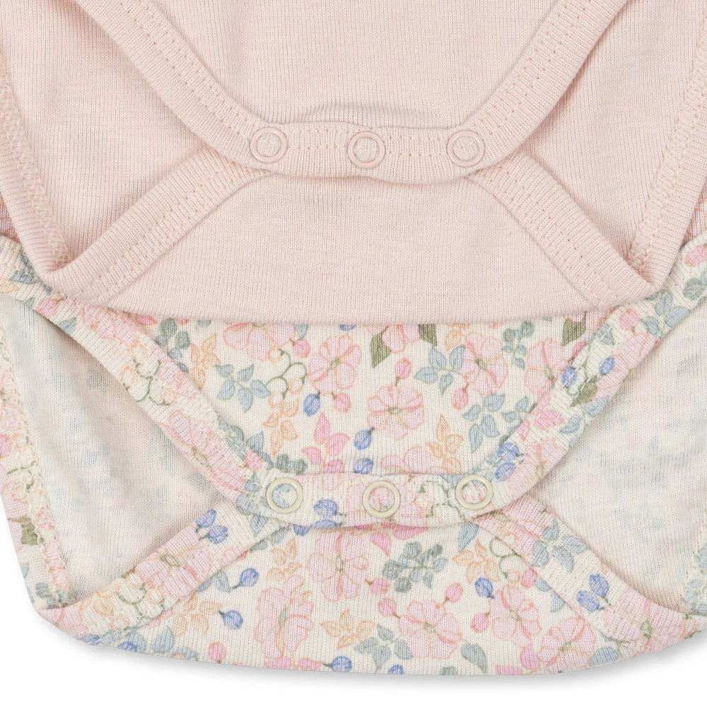 KONGES SLOJD FIO STRAP BODYSUIT 2PC: PRATO FIORE AOP/ CREOLE PINK