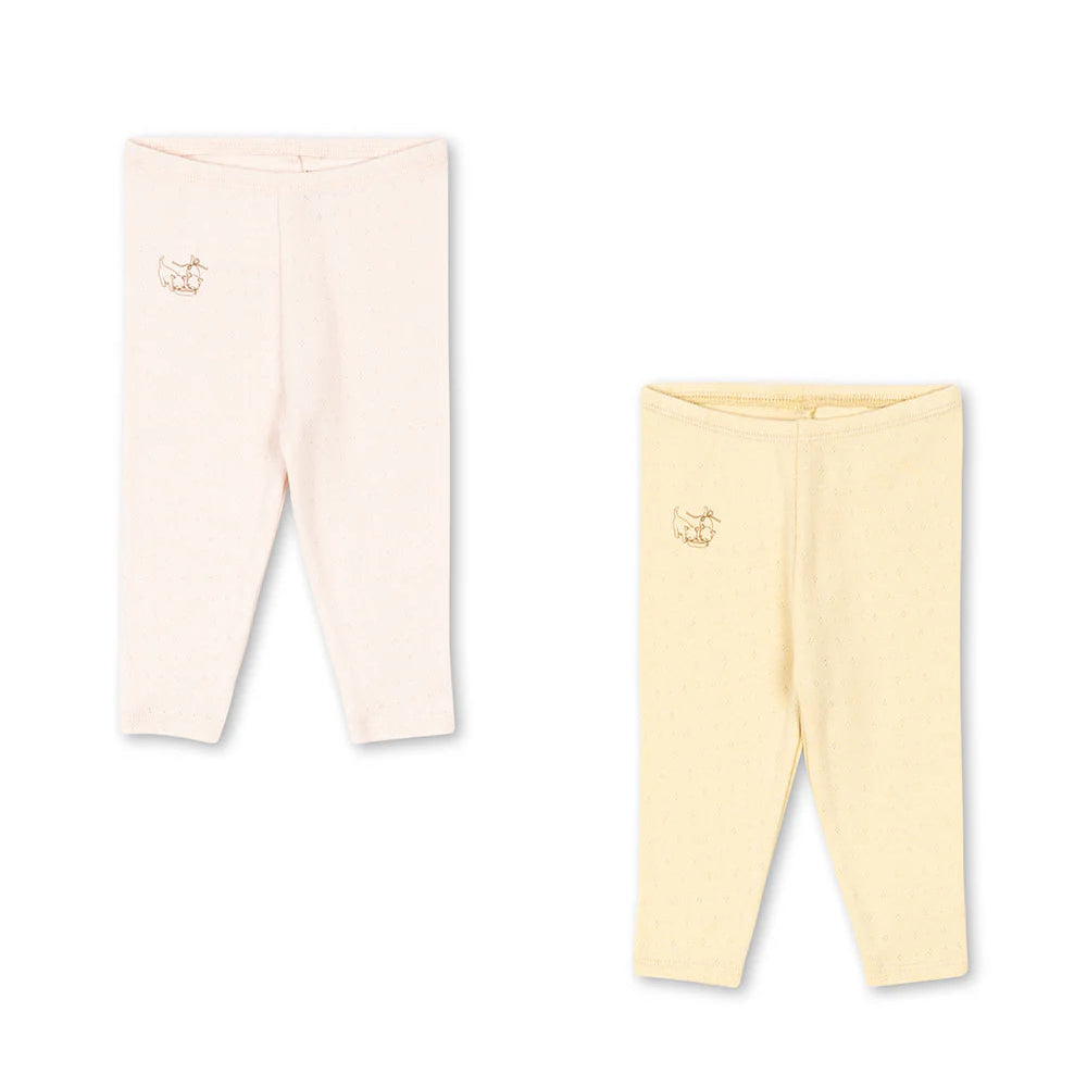 KONGES SLOJD PERLA PANTS 2PC: BANANA CREPE/ CREOLE PINK