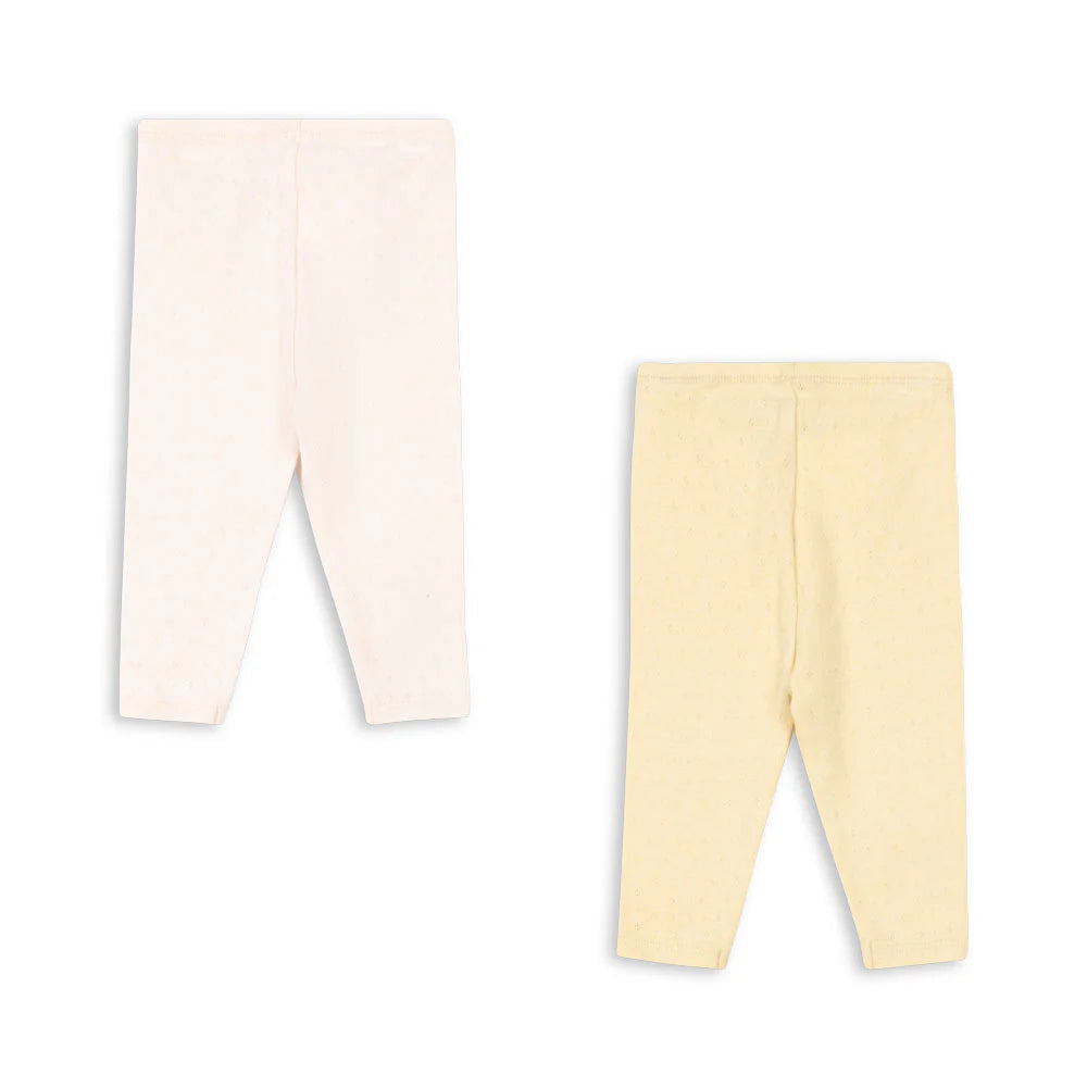 KONGES SLOJD PERLA PANTS 2PC: BANANA CREPE/ CREOLE PINK