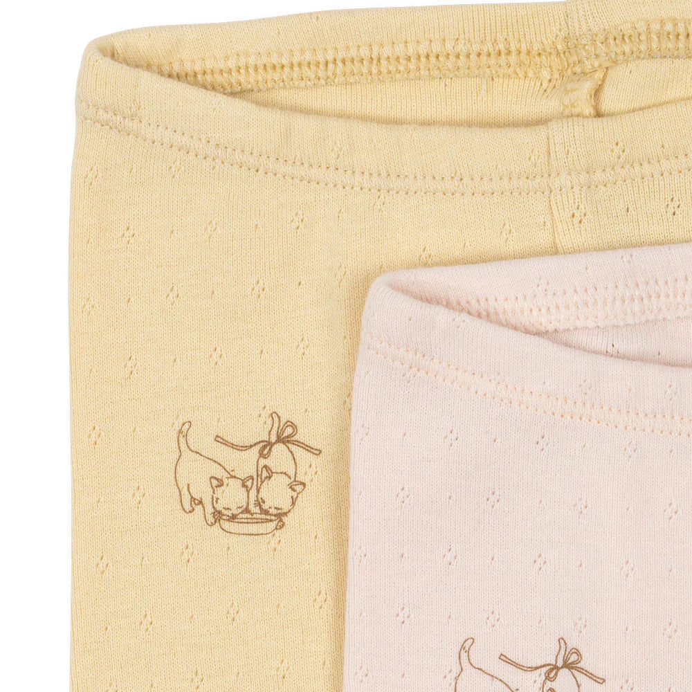 KONGES SLOJD PERLA PANTS 2PC: BANANA CREPE/ CREOLE PINK