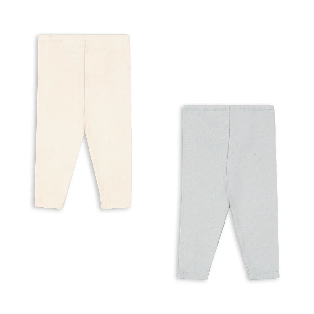 KONGES SLOJD PERLA PANTS 2PC: BUTTERCREAM/ PEARL BLUE