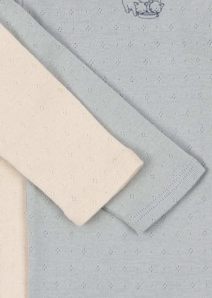 Konges Sløjd Perla LS Bodysuit 2pc buttercream/pearl blue packshot