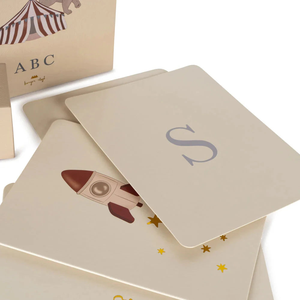 KONGES SLOJD CARDBOARD LEARNING CARDS: ALPHABET