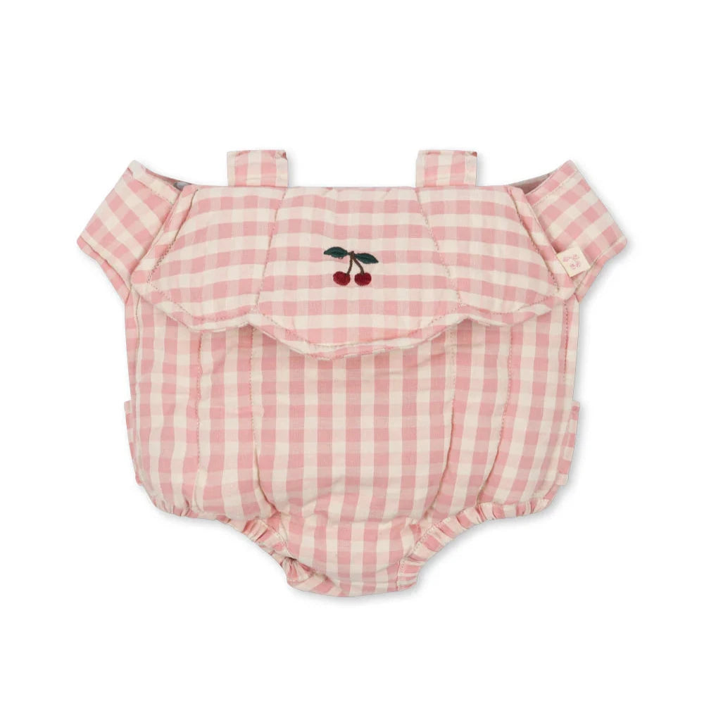 KONGES SLOJD DOLL CARRIER: POWDER PINK CHECK