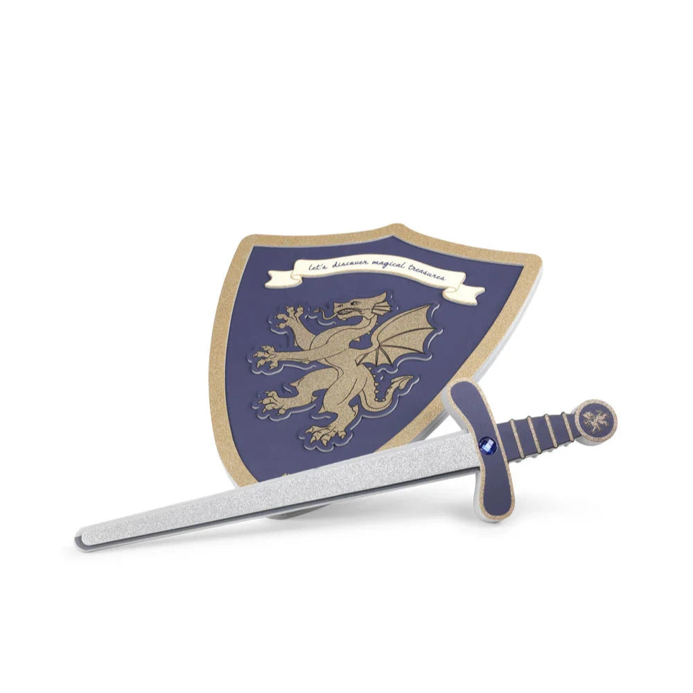 KONGES SLOJD KNIGHT SWORD AND SHIELD: MIDNIGHT NAVY