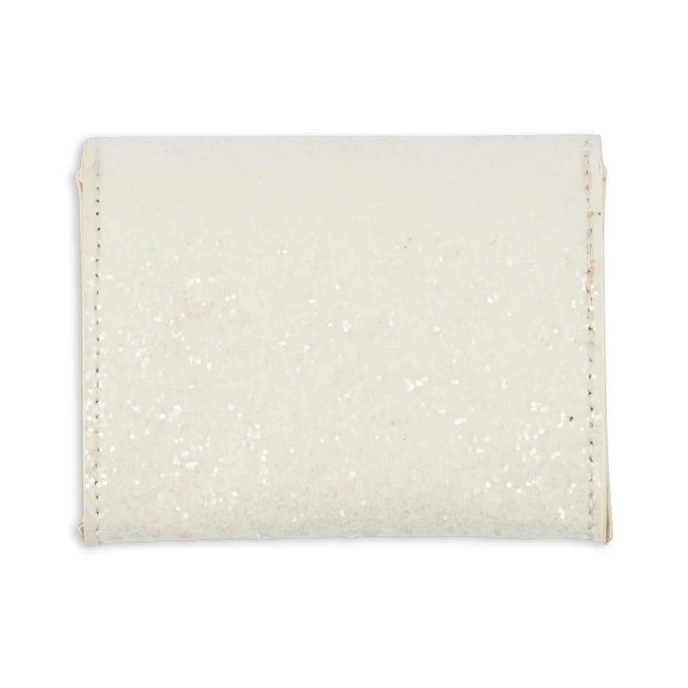 KONGES SLOJD LOVE LETTER WALLET: CREAM GLITTER