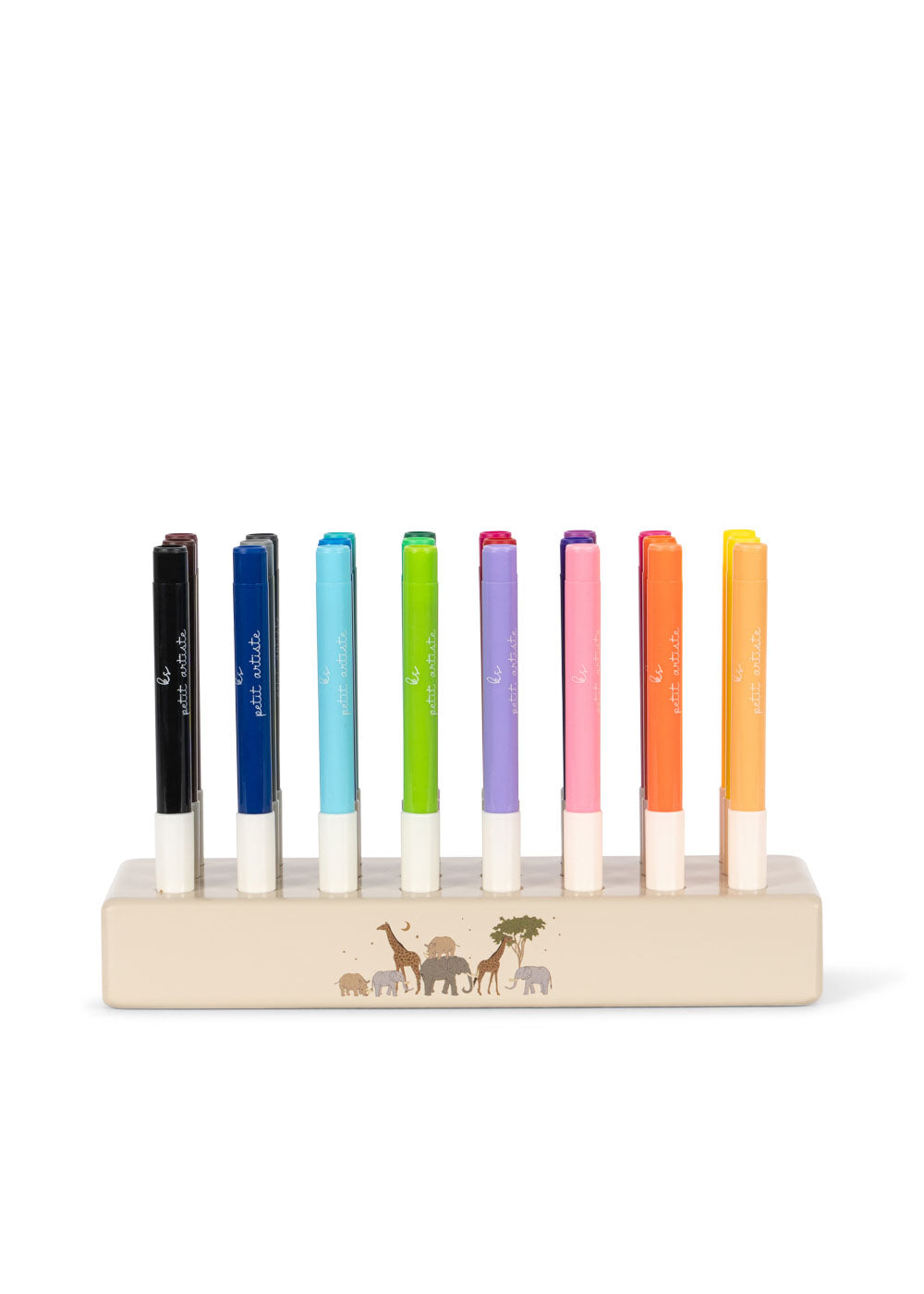 Konges Sløjd Markers In Wooden Block 24pc: Safari - packshot