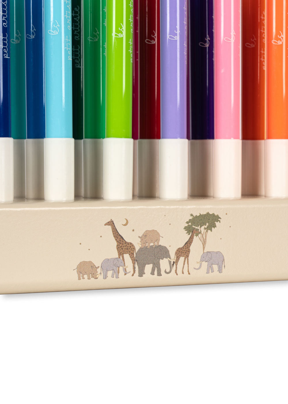 Konges Sløjd Markers In Wooden Block 24pc: Safari - packshot