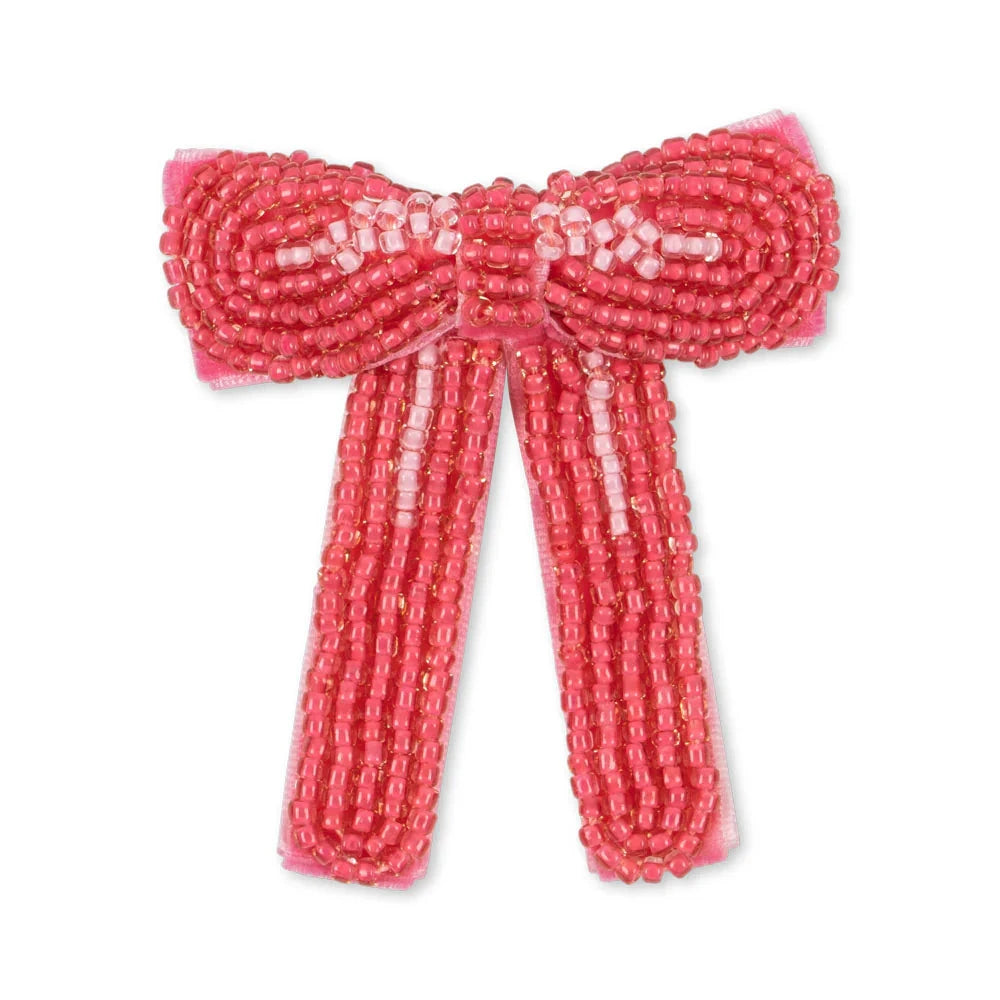 KONGES SLOJD PEARL BOW HAIR CLIP: BUBBLEGUM