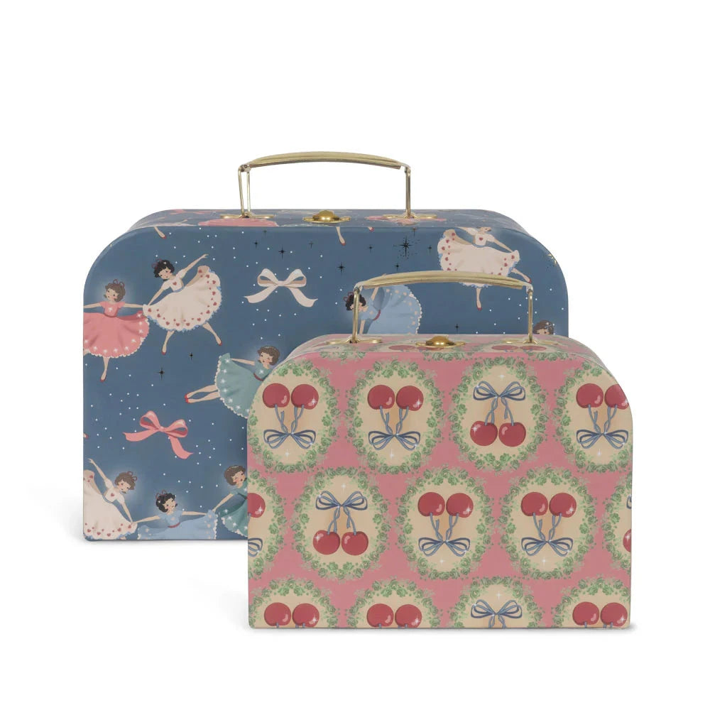 KONGES SLOJD SUITCASES (2PACK): SNOW BOW BALLERINA