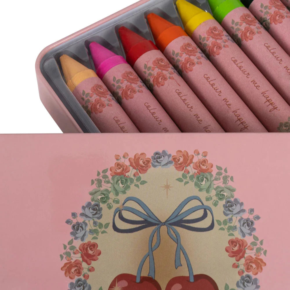 KONGES SLOJD BEES WAX CRAYONS 10PC: CHERRY BOW