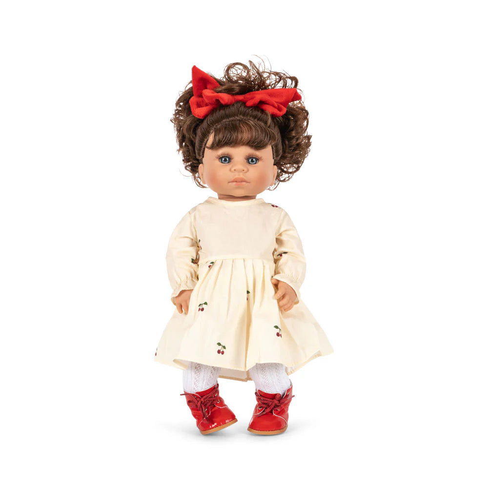 Konges Sløjd Odette Doll - kids doll in cherry print dress