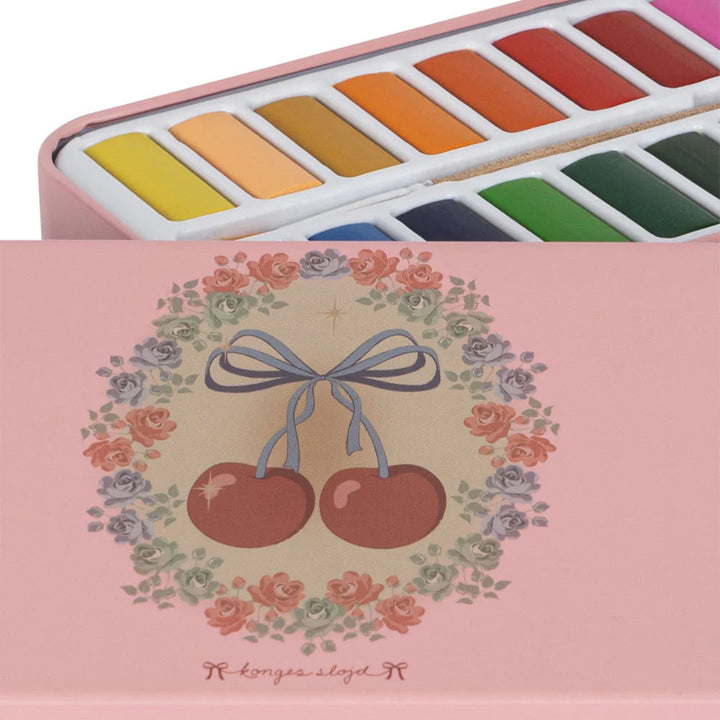 KONGES SLOJD WATER COLOURS TIN BOX: CHERRY BOW