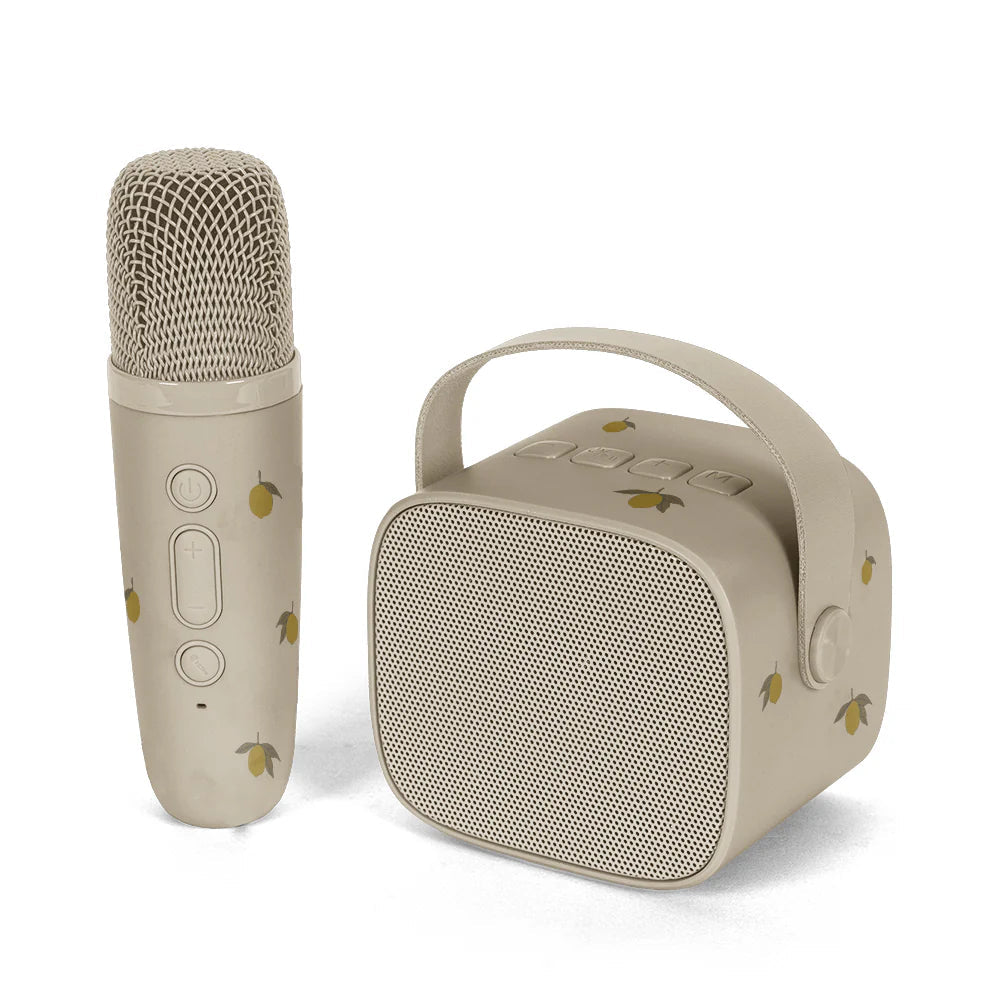 Konges Sløjd Kids Karaoke Lemon - kids karaoke microphone and speaker set
