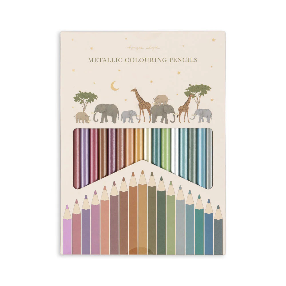 KONGES SLOJD METALLIC COLORING PENCILS: MULTI
