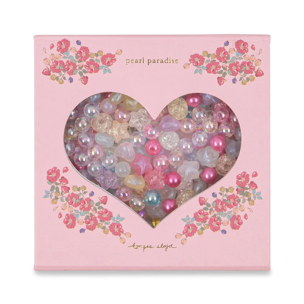 Konges Sløjd Box Of Pearls Blue/Pink - kids beading kit