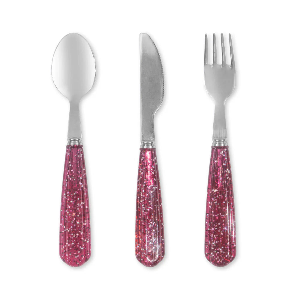 KONGES SLOJD GLITTER CUTLERY SET 3PC: SPARKLING SANGRIA