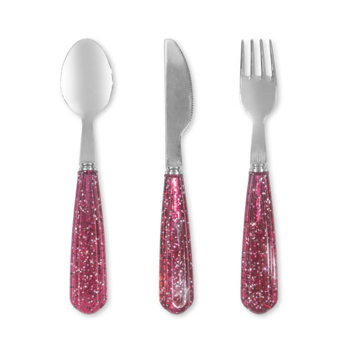 KONGES SLOJD GLITTER CUTLERY SET 3PC: SPARKLING SANGRIA
