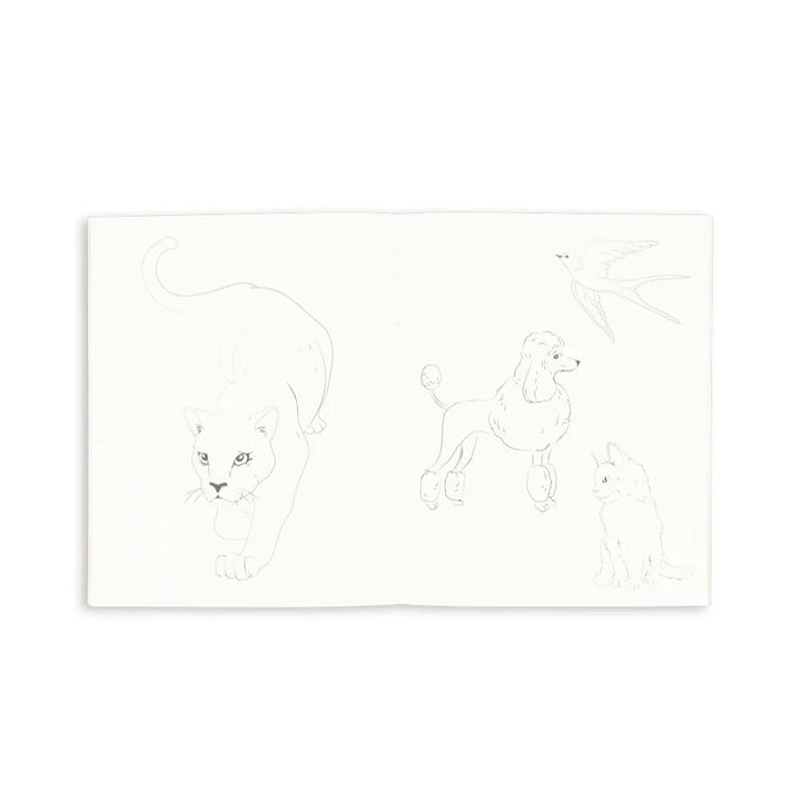 KONGES SLOJD COLOURING BOOK &amp; PENCILS: GREEN TEA CHECK