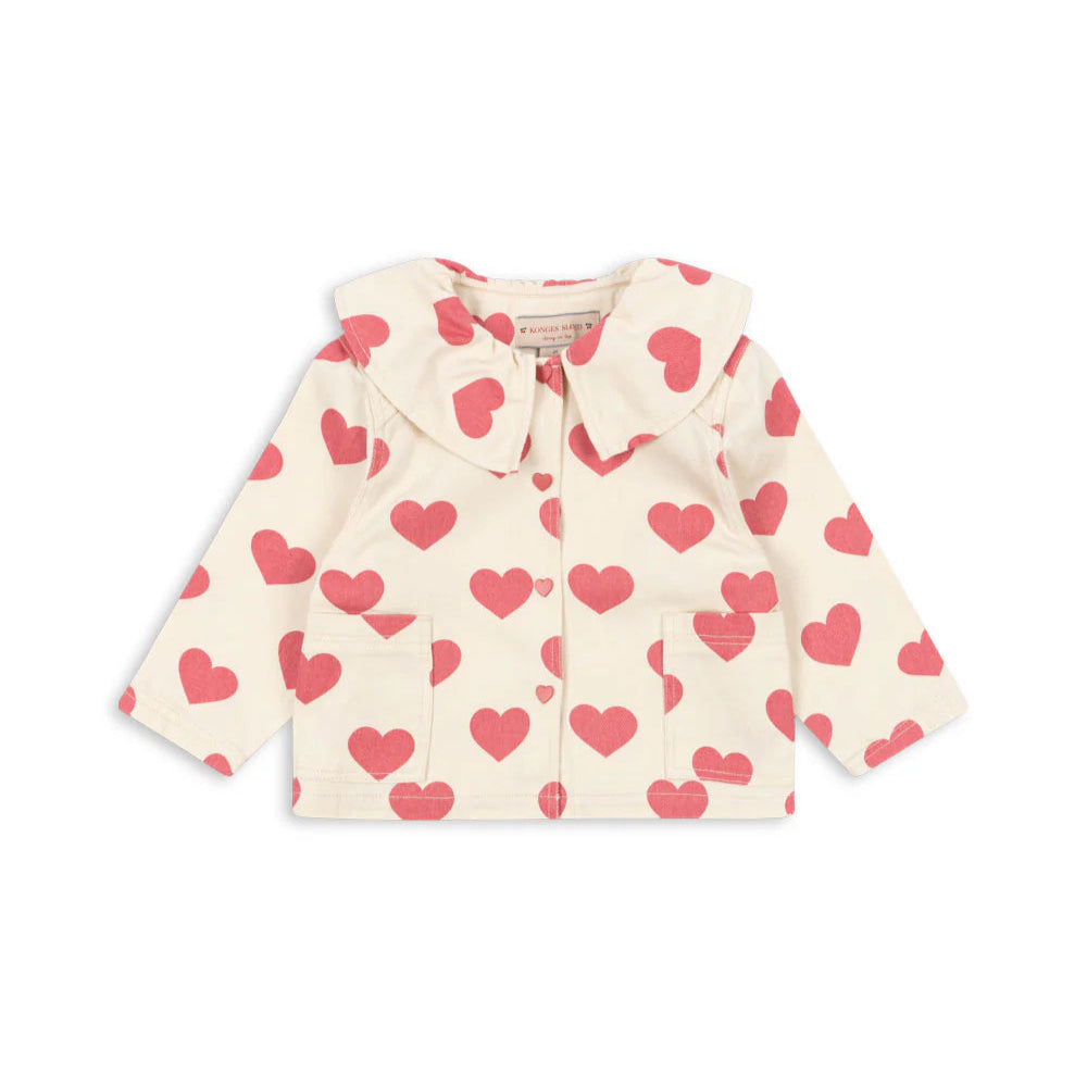 Konges Sløjd Magot Collar Jacket Bon Coeur Pink - kids denim collar jacket