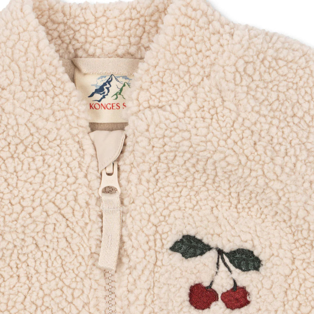 KONGES SLOJD JAZZ TEDDY BOMBER JACKET: SAND DOLLAR