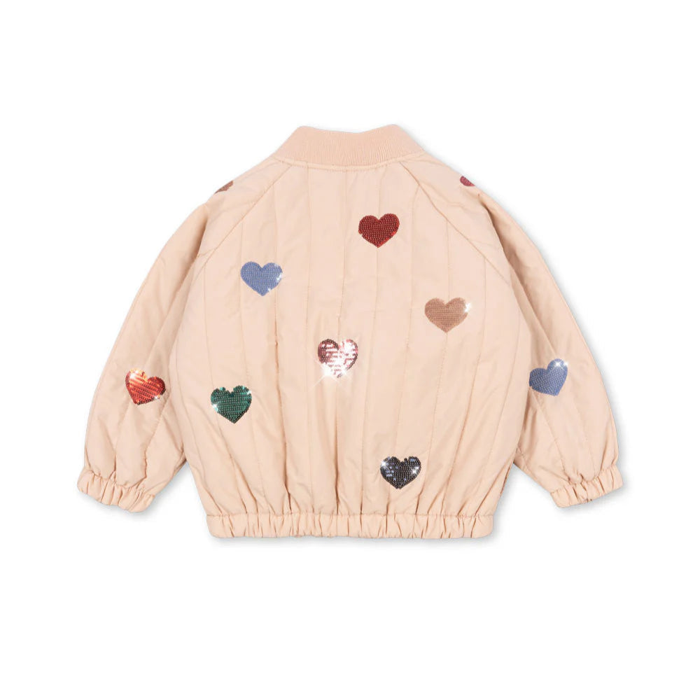 KONGES SLOJD JUNO SEQUIN BOMBER JACKET: CAMEO ROSE
