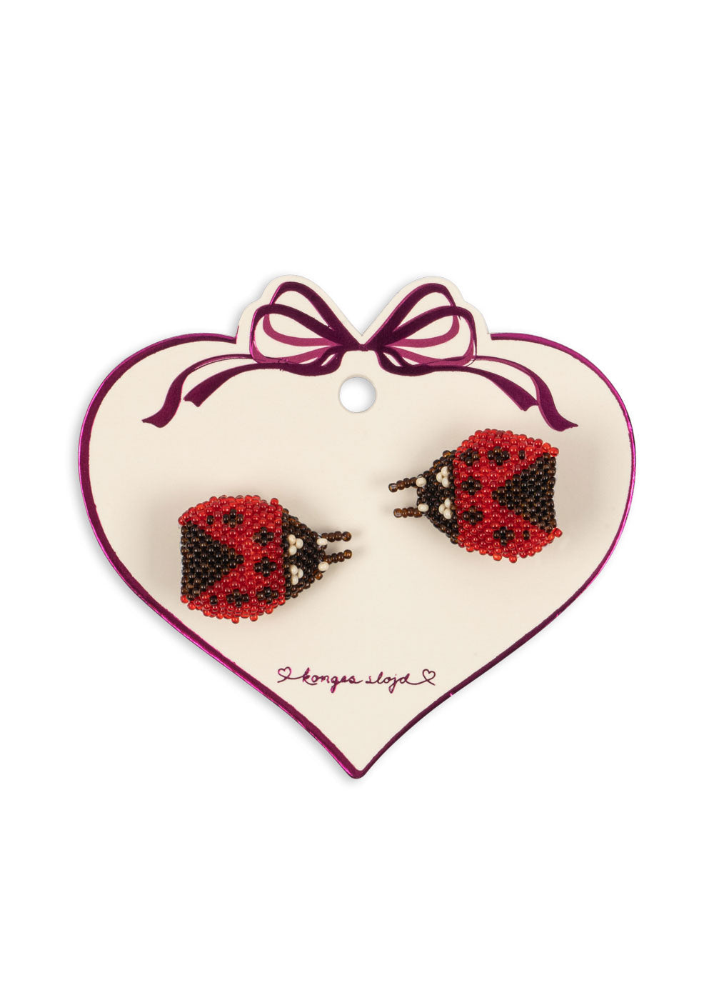 Konges Sløjd Beaded Hair Clip 2pc Ladybug packshot