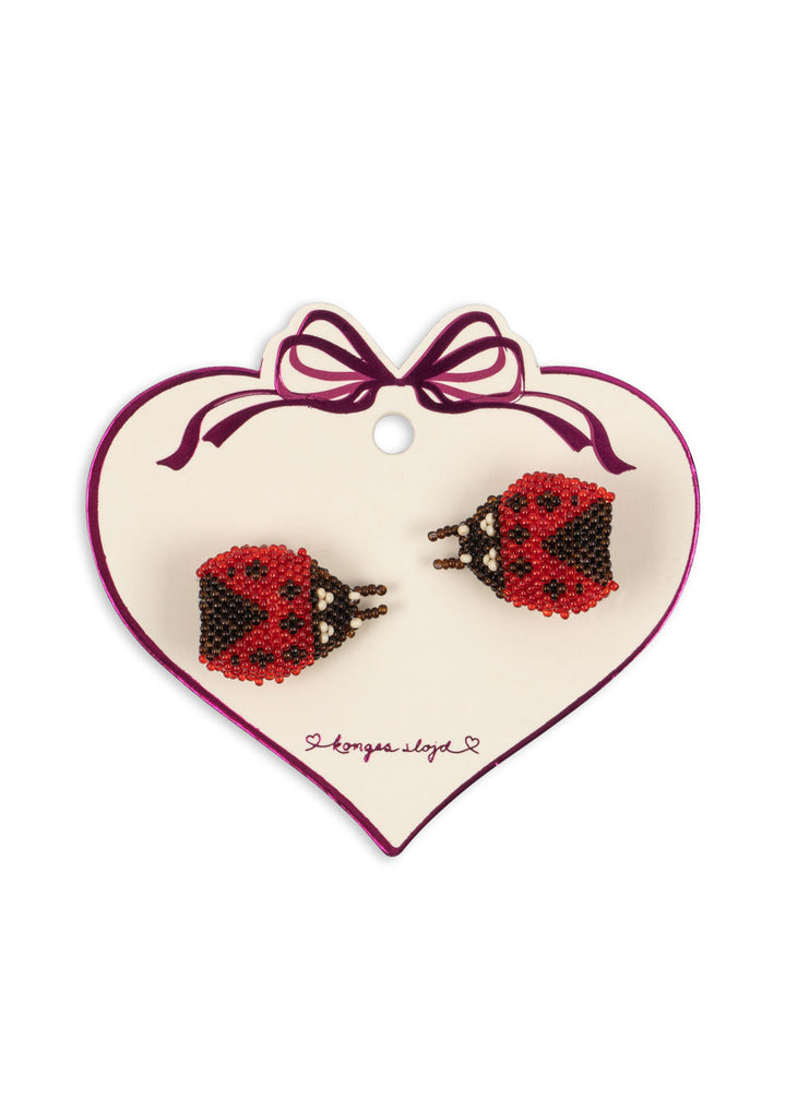 Konges Sløjd Beaded Hair Clip 2pc Ladybug packshot