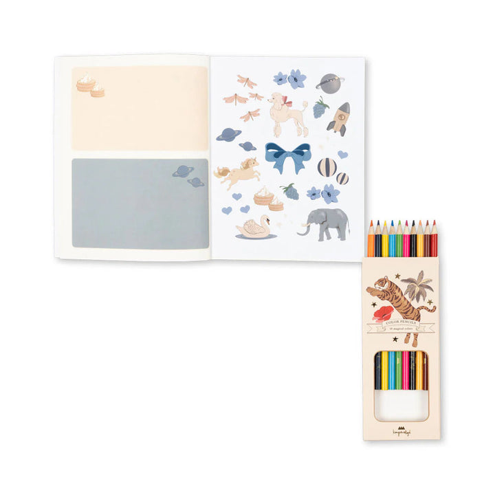 KONGES SLOJD ACTIVITY BOOK WITH COLOUR PENCILS: MULTI