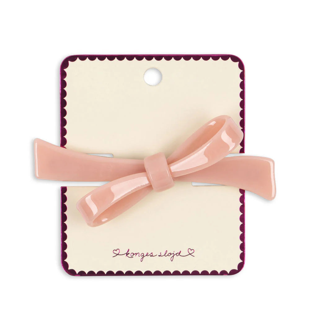 KONGES SLOJD BELMA BOW HAIR CLIP: MELLOW ROSE