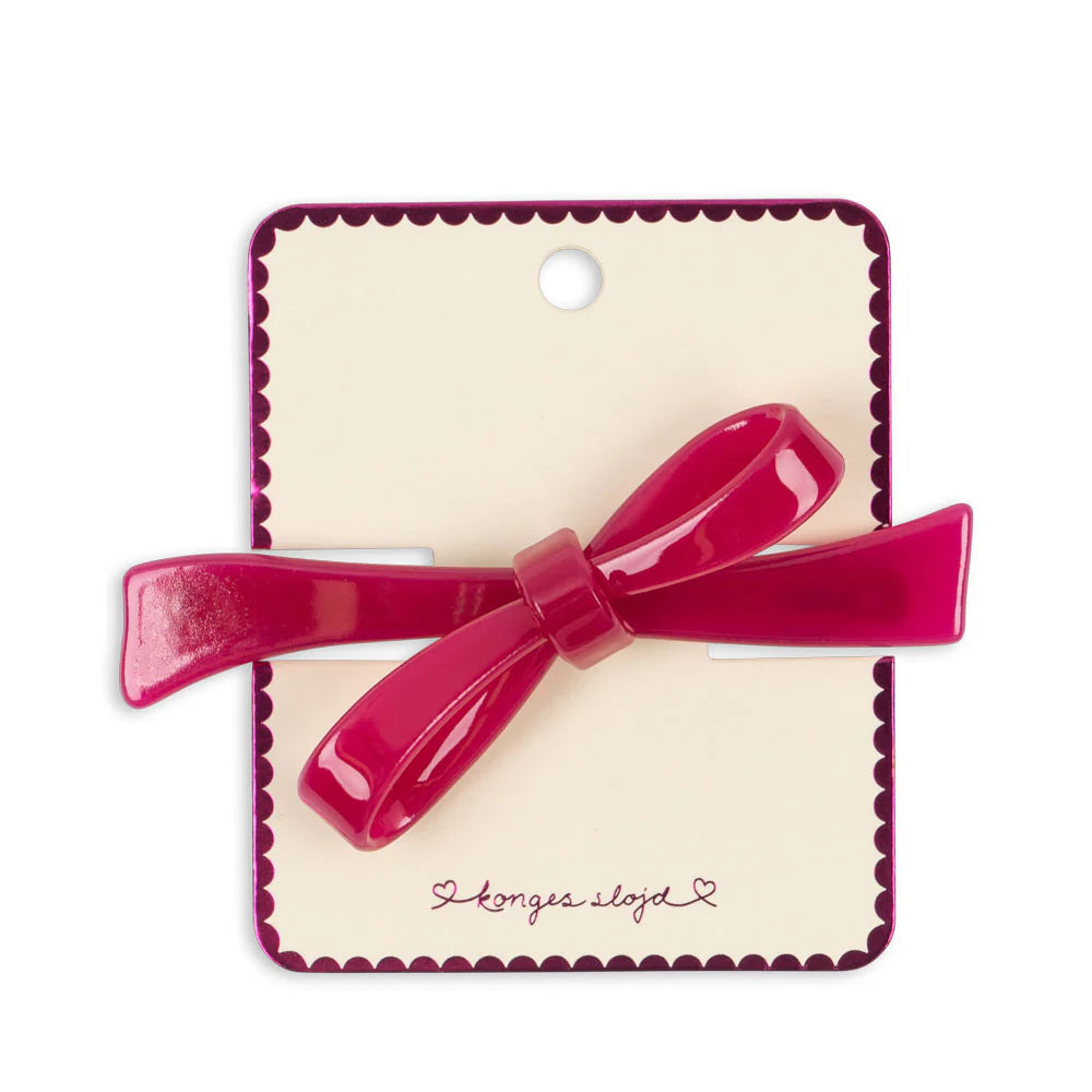 KONGES SLOJD BELMA BOW HAIR CLIP: SANGRIA