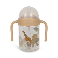 KONGES SLOJD GLITTER DRINK BOTTLE WITH HANDLE: SAFARI
