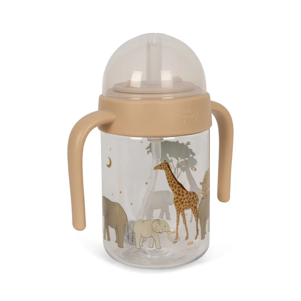 KONGES SLOJD GLITTER DRINK BOTTLE WITH HANDLE: SAFARI